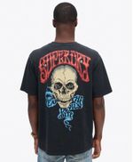 Camiseta-Manga-Corta-Para-Hombre-Biker-Rock-Graphic-Loose-Tee