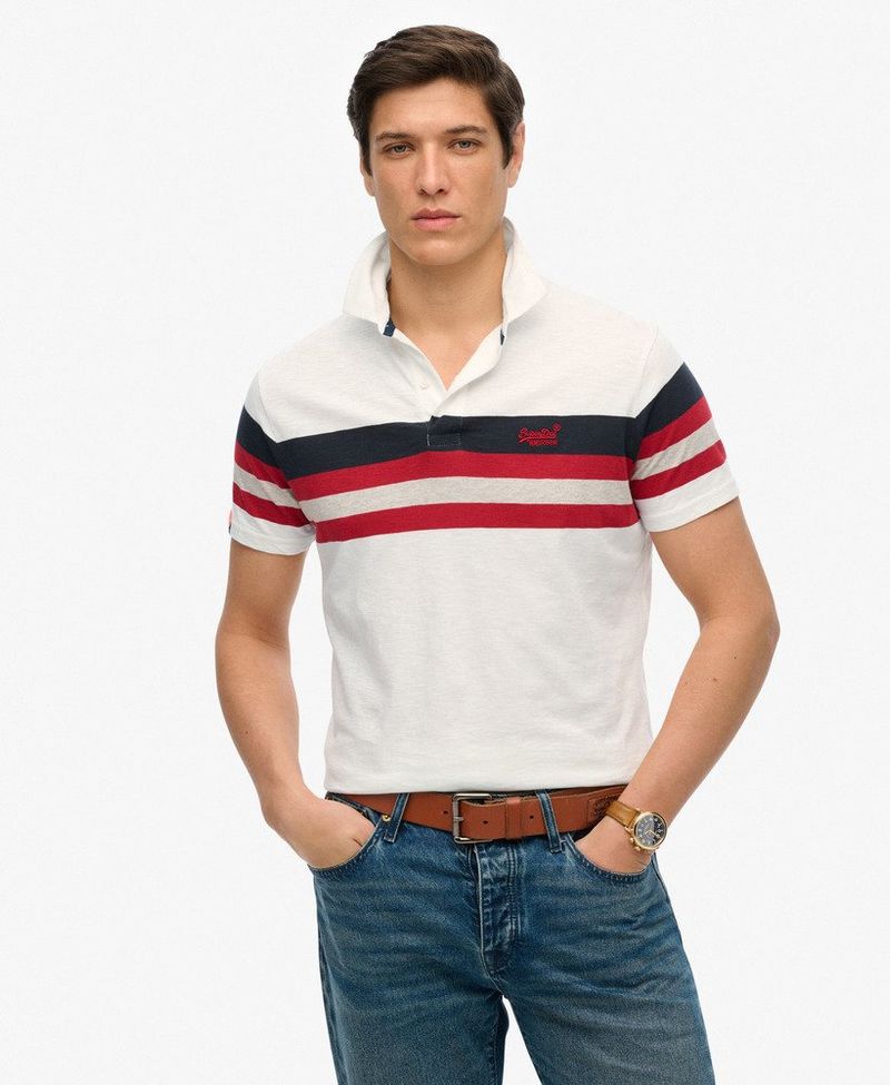 Polo-Manga-Corta-Para-Hombre-Lightweight-Stripe-Jersey