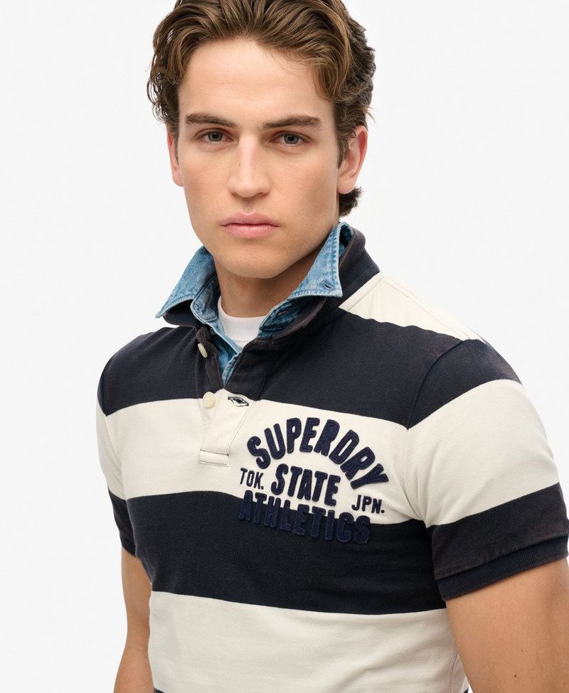 Polo-Manga-Corta-Para-Hombre-Vintage-Athletic-Jersey