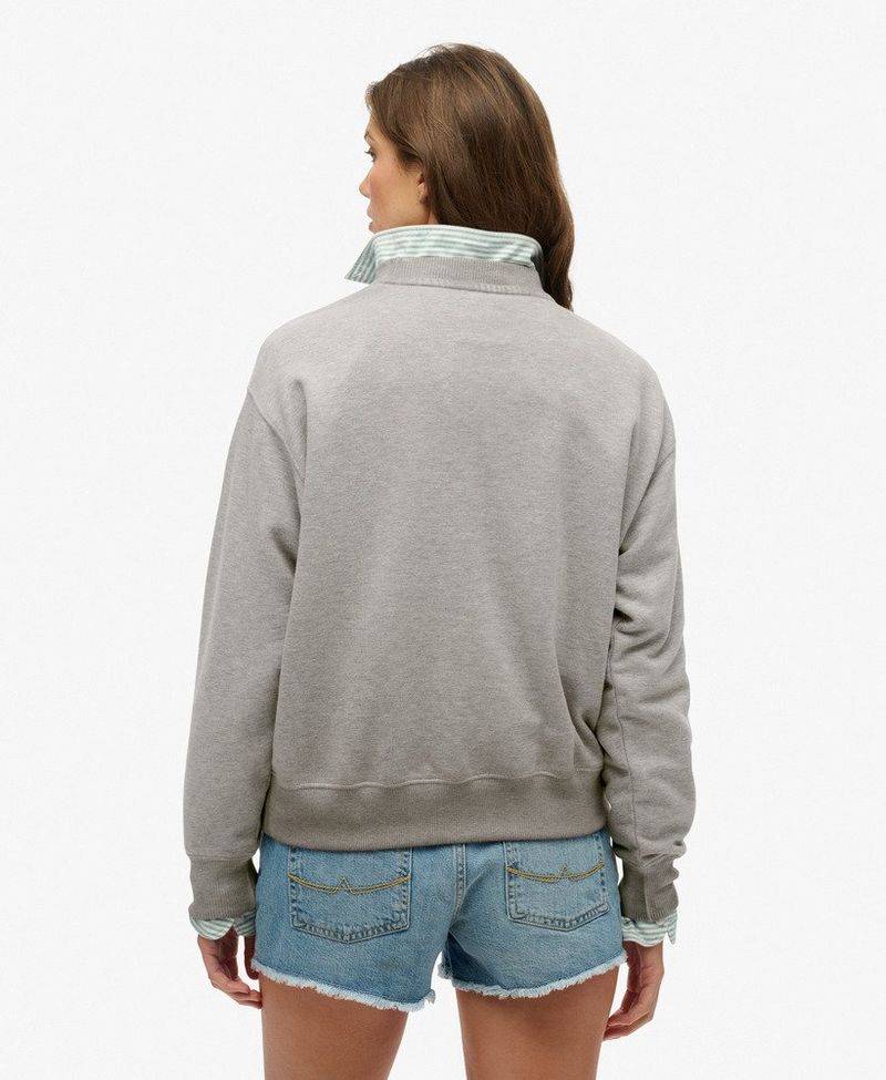 Buzo-Cerrado-Para-Mujer-Embellished-Varsity-Loose-Crew