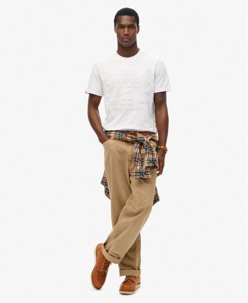 Camiseta Manga Corta Para Hombre Workwear Embossed Relaxed Tee