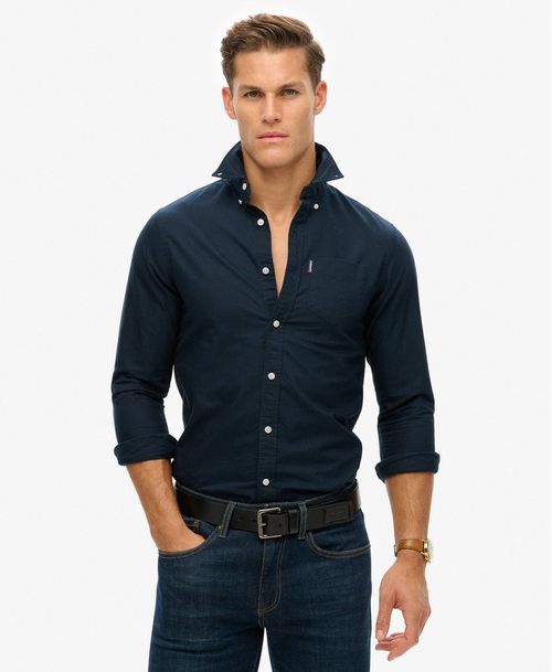 Camisa Manga Larga Para Hombre Essentials Oxford