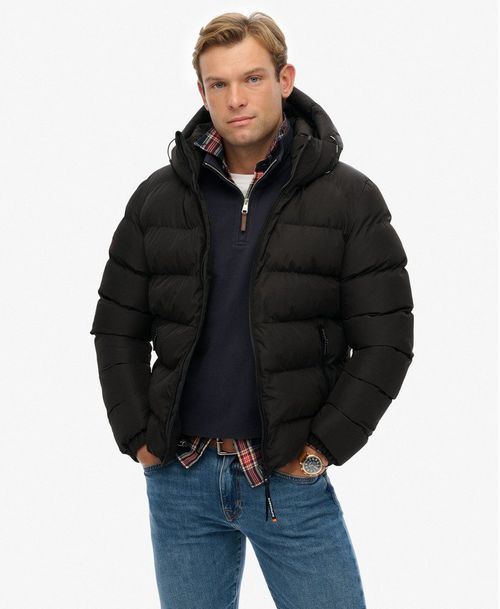 Chaqueta Padded Para Hombre Hooded Sports Puffer Jacket