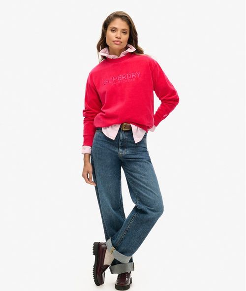 Buzo Cerrado Para Mujer Velour Boxy Crew Sweat