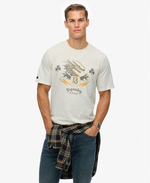 Camiseta Manga Corta Para Hombre Campaign Souvenir Loose Tee